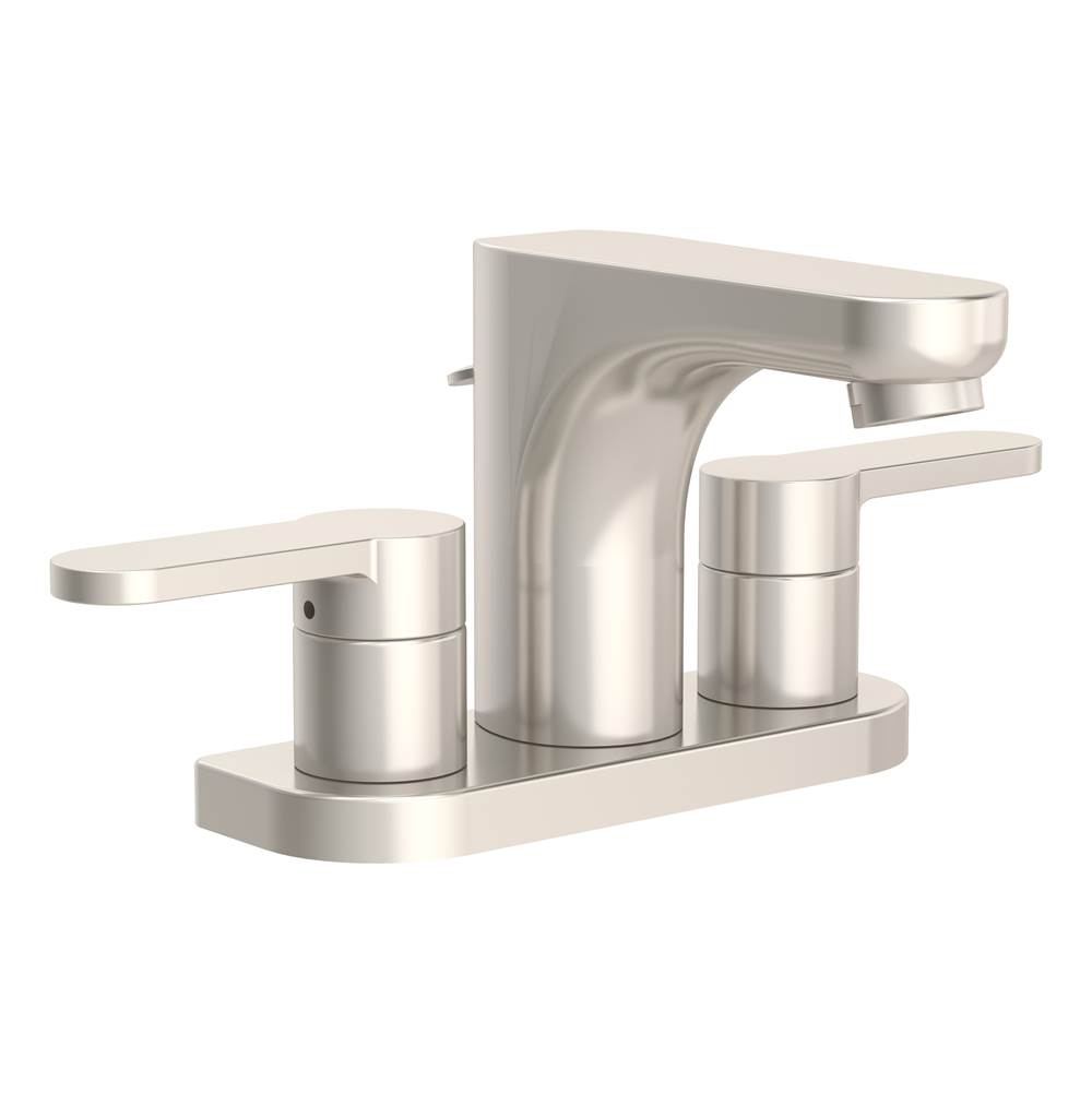 Symmons Identity 4 in. Centerset 2-Handle Bathroom Faucet with Drain Assembly in Satin Nickel (1.0 GPM)