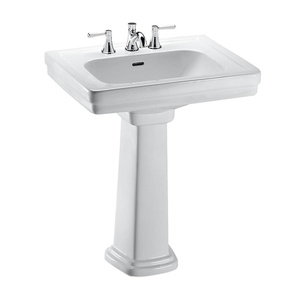 TOTO Toto® Promenade® 24'' X 19-1/4'' Rectangular Pedestal Bathroom Sink For 8 Inch Center Faucets, Cotton White