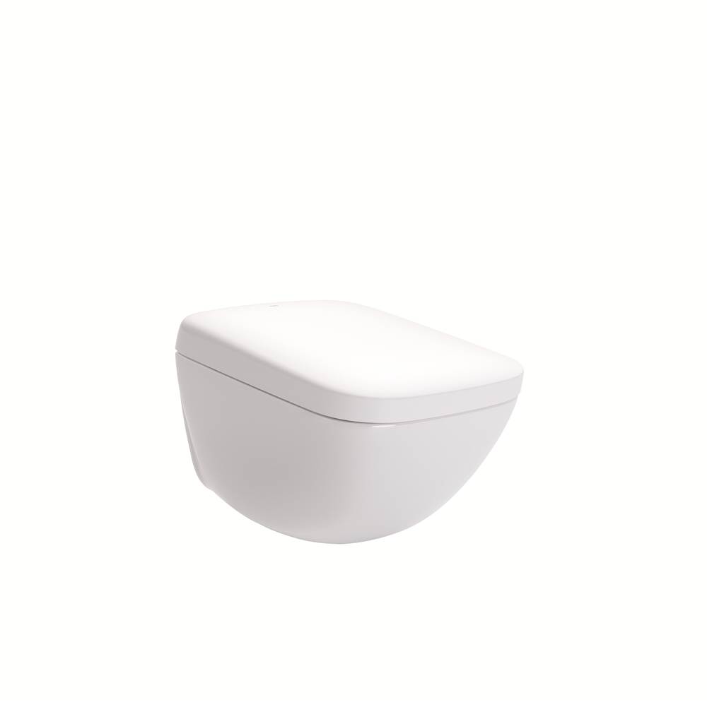 TOTO TOTO® NEOREST® WX2™ Dual Flush 1.2 or 0.8 GPF Wall-Hung Toilet with Integrated Bidet Seat and ACTILIGHT®, Cotton White