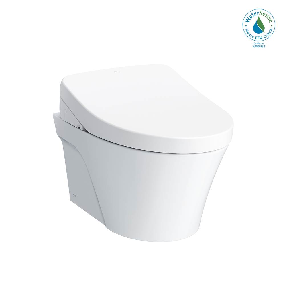 Toto® Washlet®+ Ap Wall-Hung Elongated Toilet With S500E Bidet Seat...