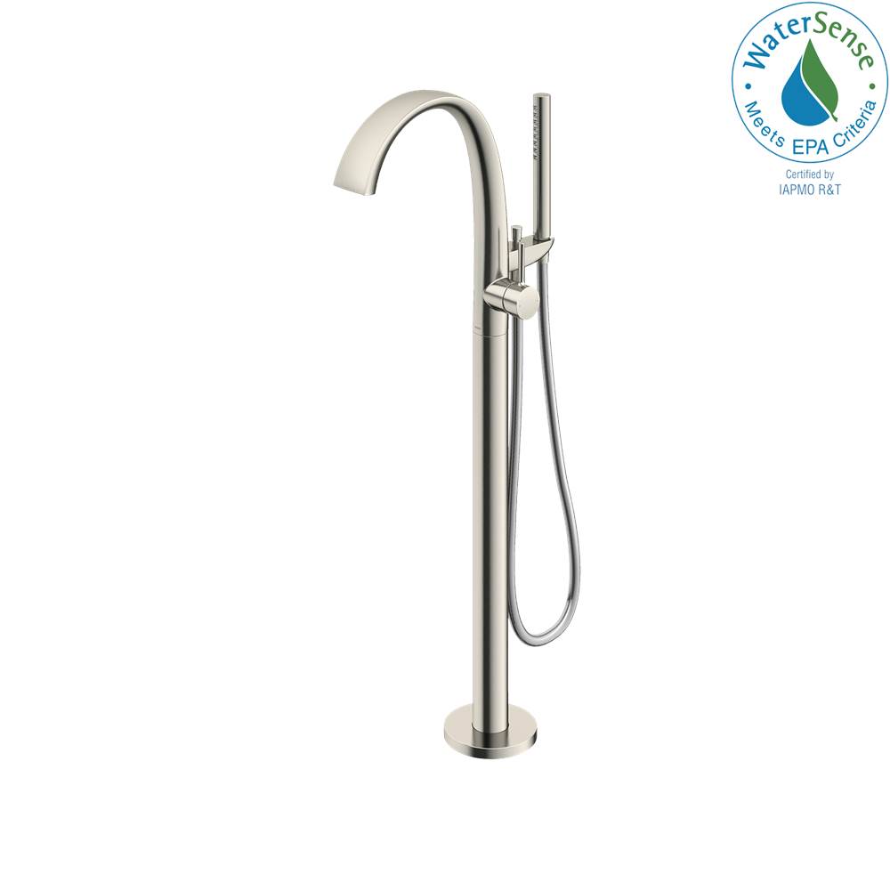 TOTO Toto® Zn Single-Handle Freestanding Tub Filler Faucet With 1.75 Gpm Handshower, Brushed Nickel
