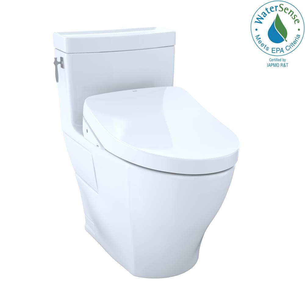 TOTO Toto Washlet®+  Aimes® One-Piece Elongated 1.28 Gpf Toilet With Auto Flush S550E Bidet Seat, Cotton White