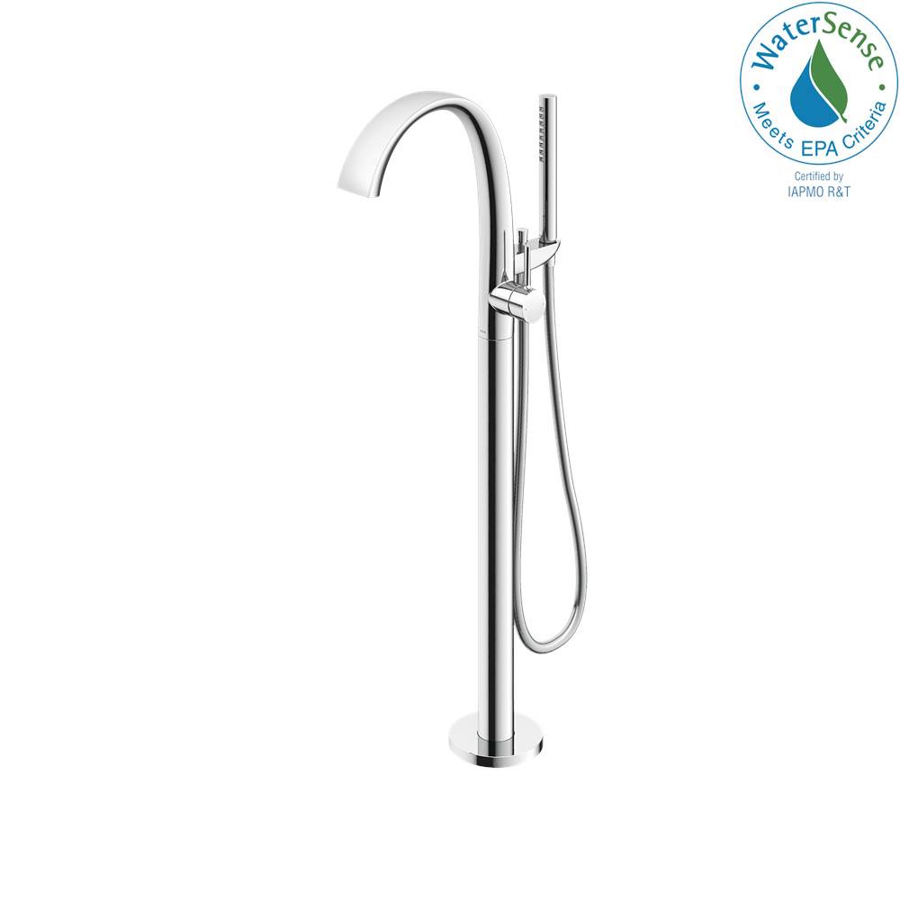 TOTO Toto® Zn Single-Handle Freestanding Tub Filler Faucet With 1.75 Gpm Handshower, Polished Chrome