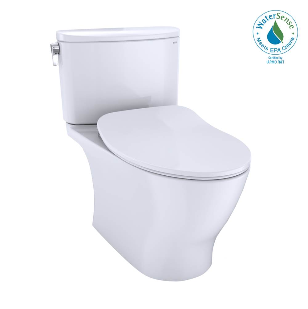 TOTO Toto® Nexus® 1G® Two-Piece Elongated 1.0 Gpf Universal Height Toilet With Cefiontect And Ss234 Softclose Seat, Washlet+ Ready, Cotton White