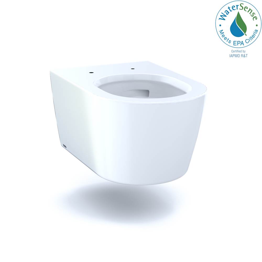 TOTO Toto® Rp Wall-Hung Contemporary D-Shape Dual Flush 1.28 And 0.9 Gpf Toilet With Cefiontect®, Cotton White