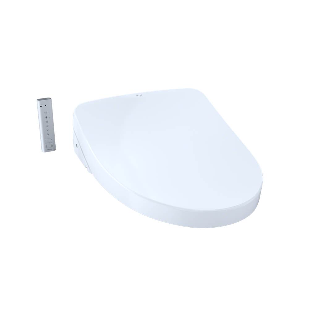 TOTO Toto® S500E Washlet®+ And Auto Flush Ready Electronic Bidet Toilet Seat With Ewater+® Bowl And Wand Cleaning And Classic Lid, Elongated, Cotton White