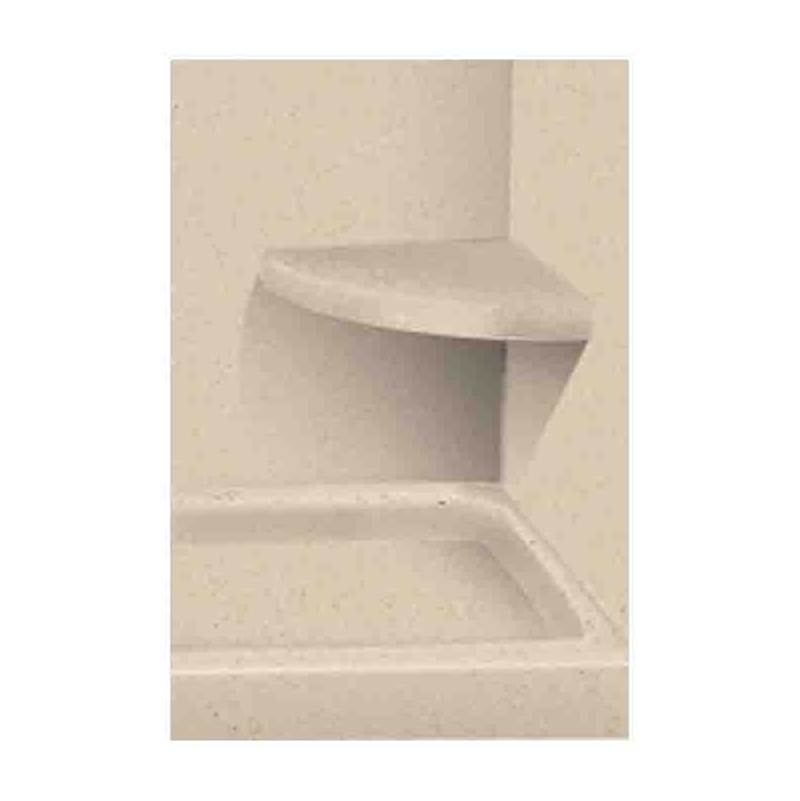 Transolid 14'' x 14'' Solid Surface Wall-Mount Corner Shower Seat in Matrix Khaki