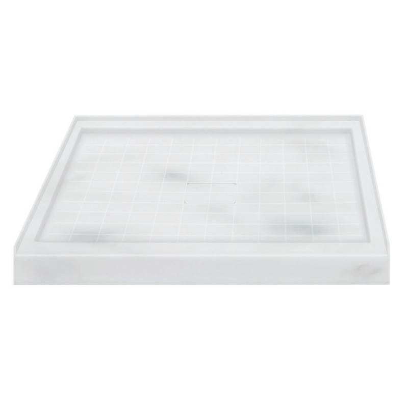 Transolid 36'' x 36'' Solid Surface Shower Base in Storm