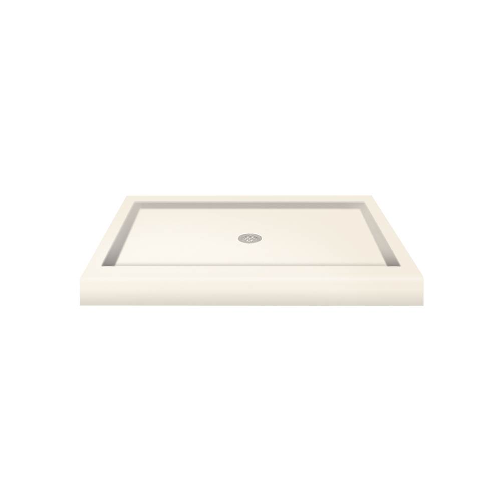 Transolid Decor Solid Surface 48-in x 34-in Shower Base with Center Drain