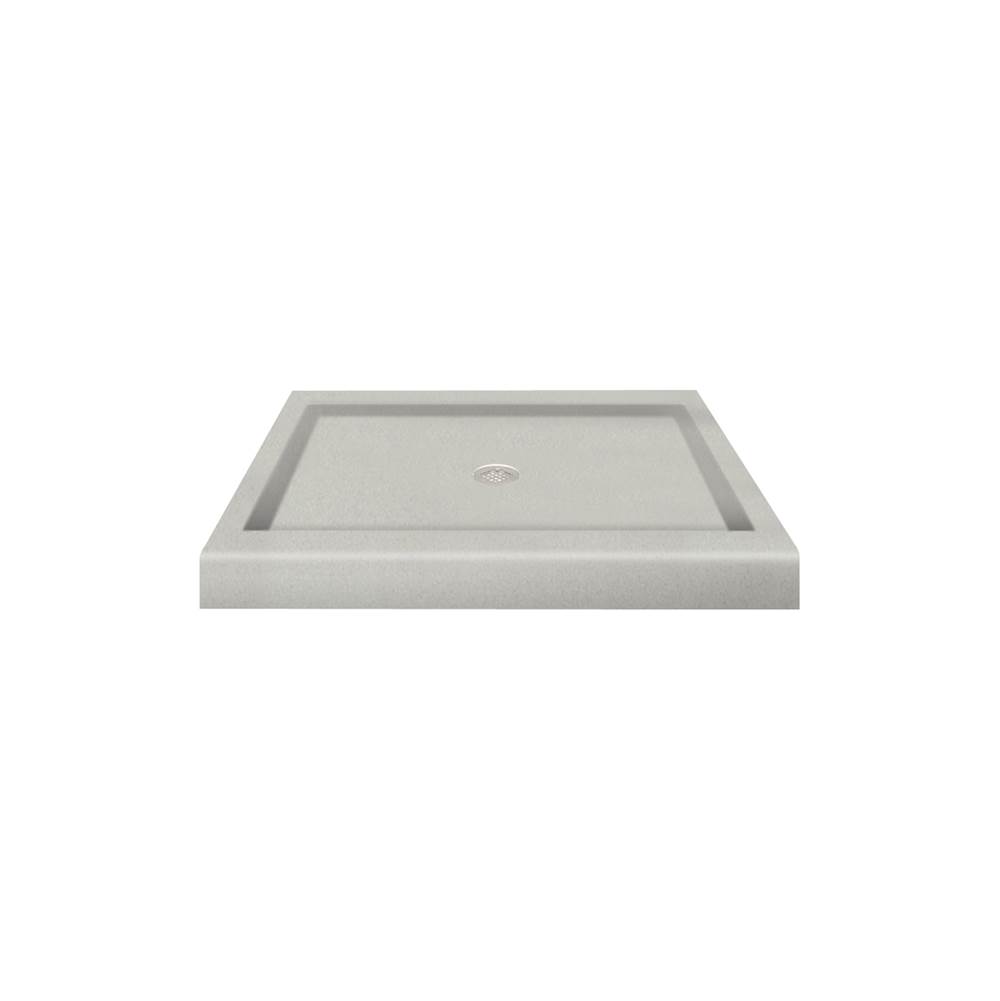 Transolid Decor Solid Surface 36-in x 36-in Shower Base with Center Drain