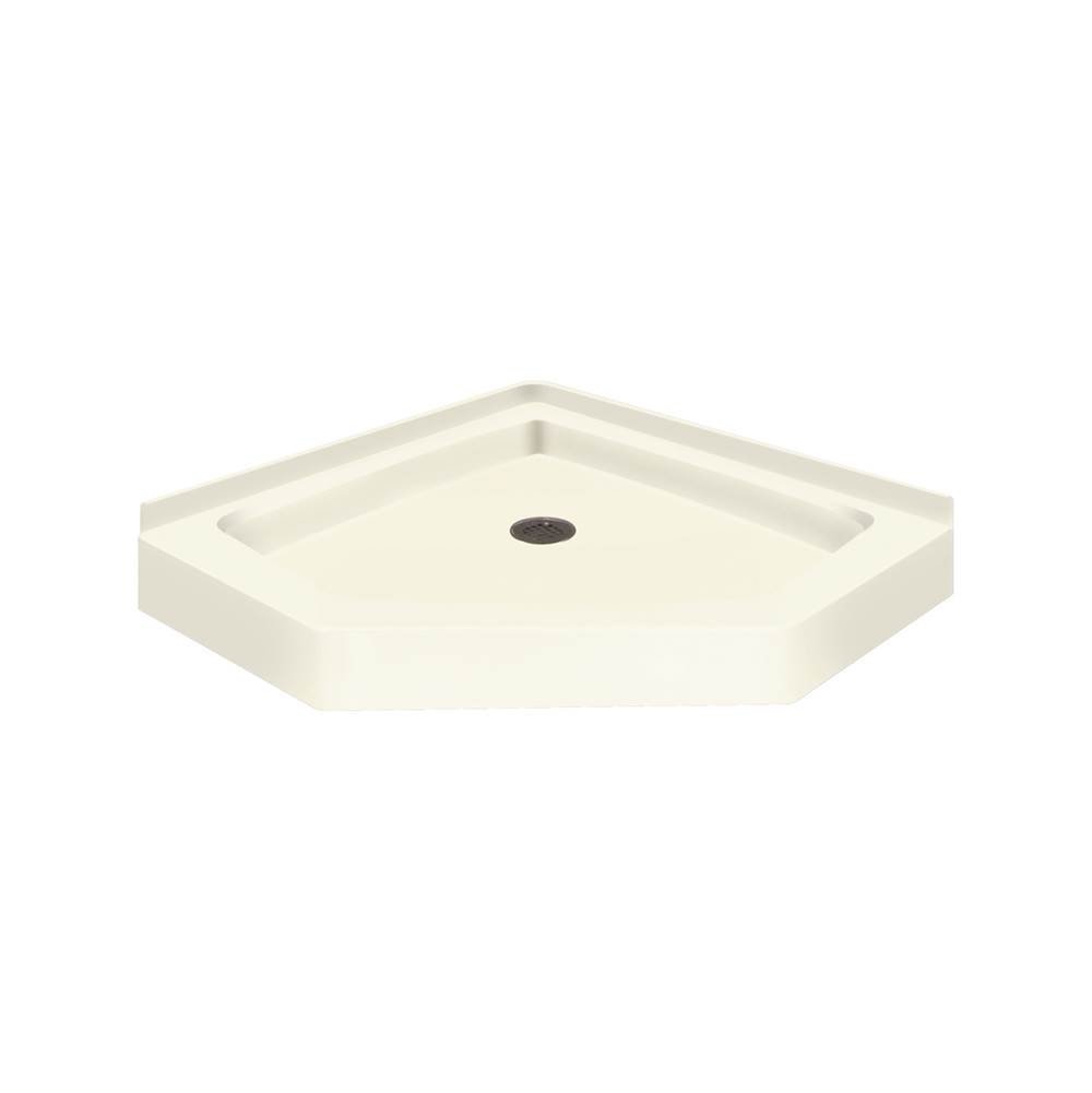 Transolid 38'' x 38'' Decor Solid Surface Shower Base in Biscuit