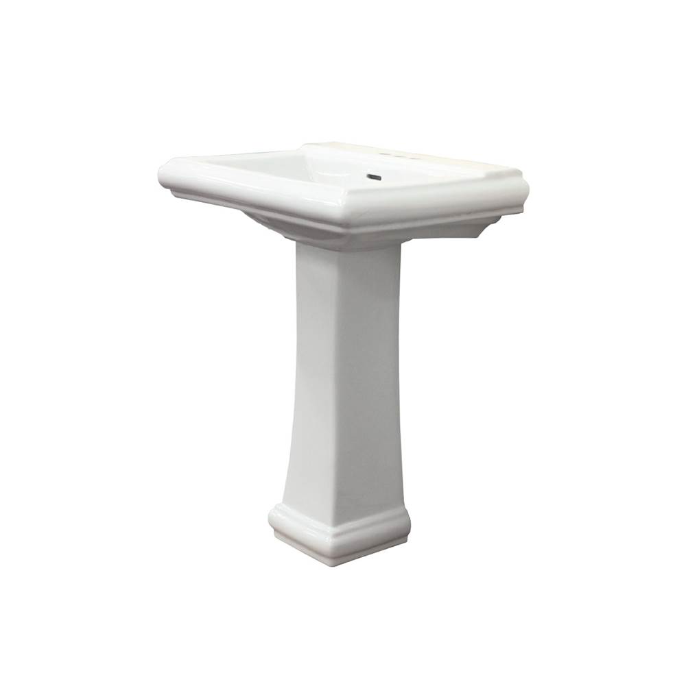 Transolid Avalon Vitreous China Pedestal Sink Only in White