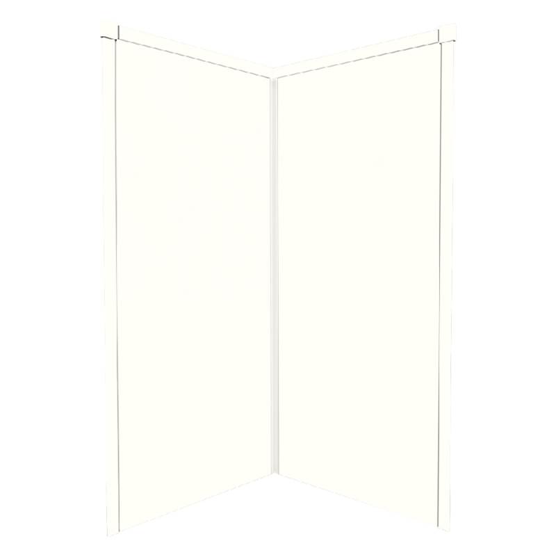 Transolid 36'' x 36'' x 72'' Decor Corner Shower Wall Kit in White