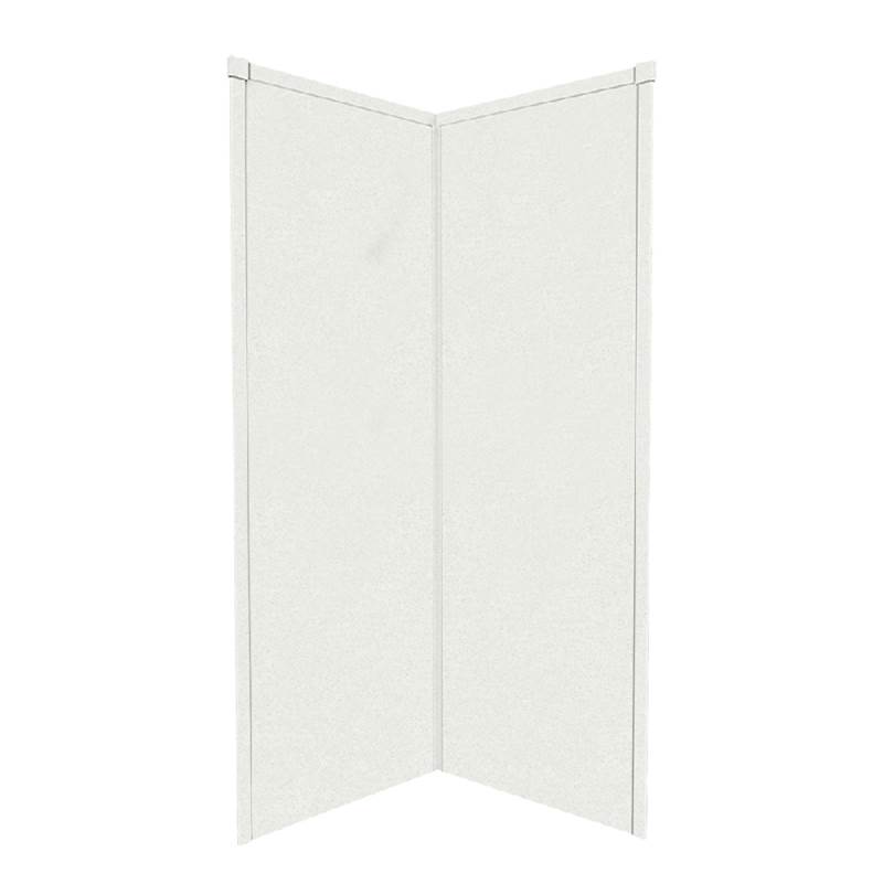 Transolid 38'' x 38'' x 96'' Decor Corner Shower Wall Kit in Matrix White