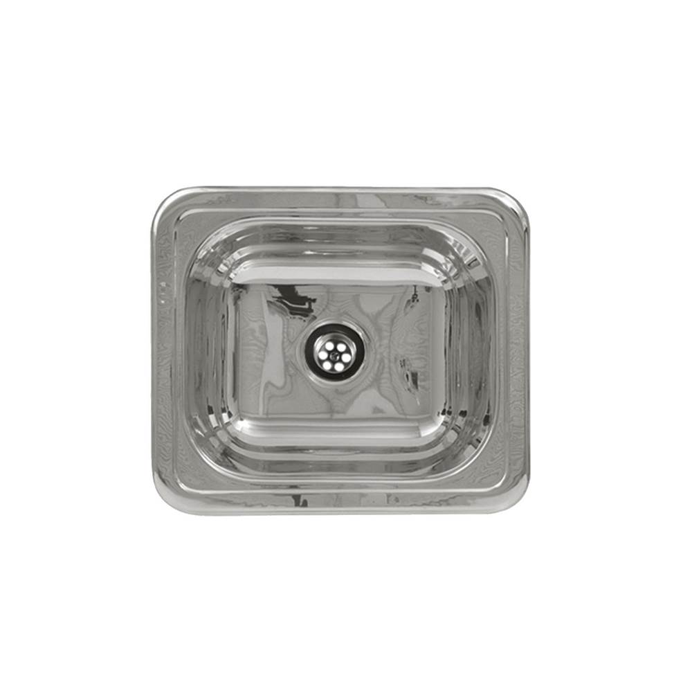 Whitehaus Collection Rectangular Drop-in Entertainment/Prep Sink with a Smooth Surface