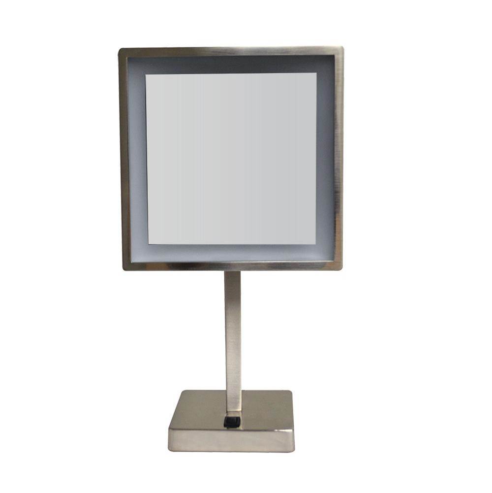 Whitehaus Collection Square Freestanding Led 5X Magnified Mirror